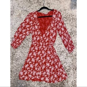 American Eagle Floral Wrap Dress